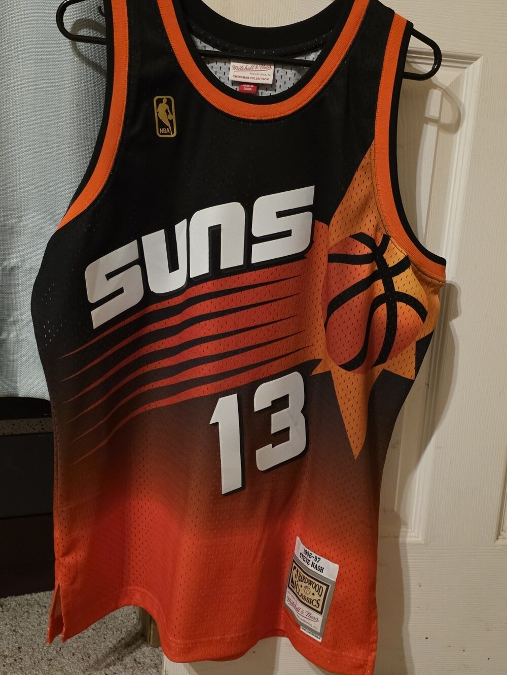 Mitchell & Ness Phoenix Suns #13 Steve Nash Jersey #13 Black & Orange - Large
